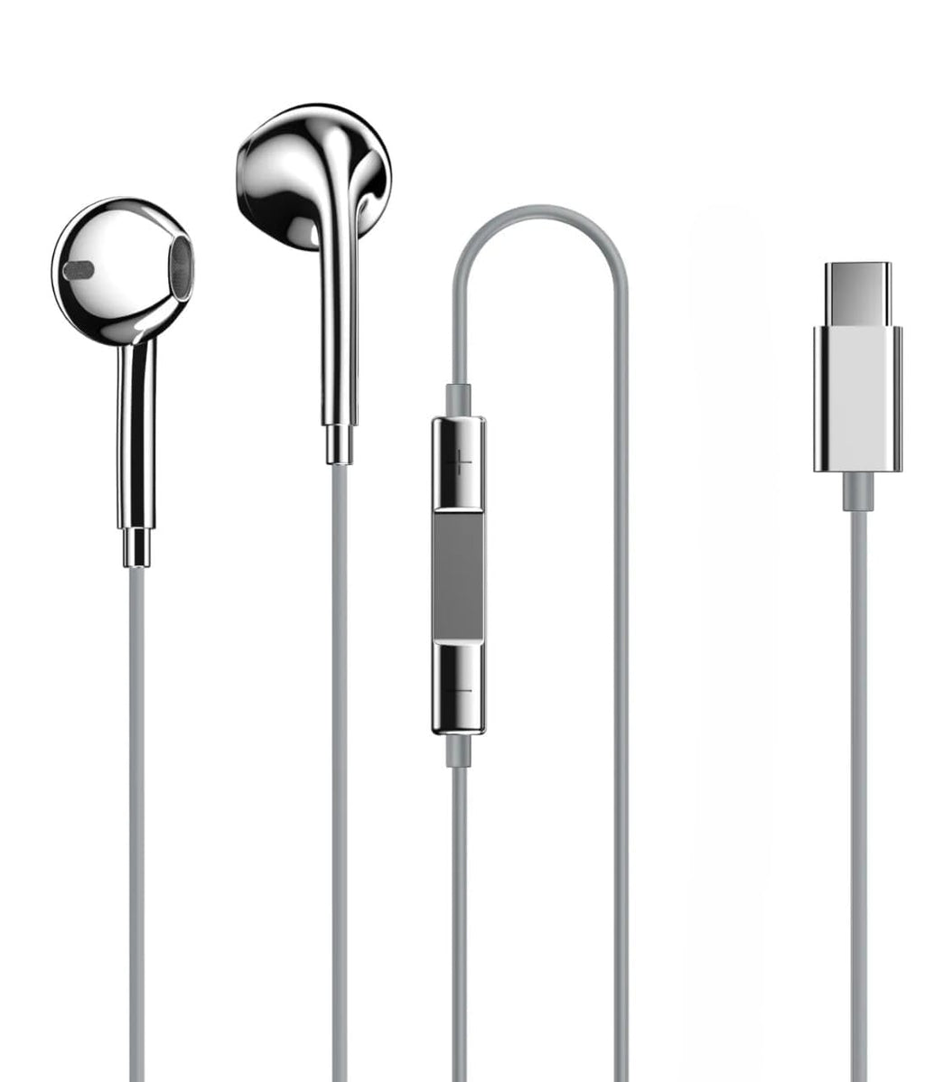 Type C Wired Earphones with 3.5mm Jack & Lightning Connector | In-Ear Earphones with HD Mic & Remote | Stereo Bass Headphones for Android, iPhone & Laptop