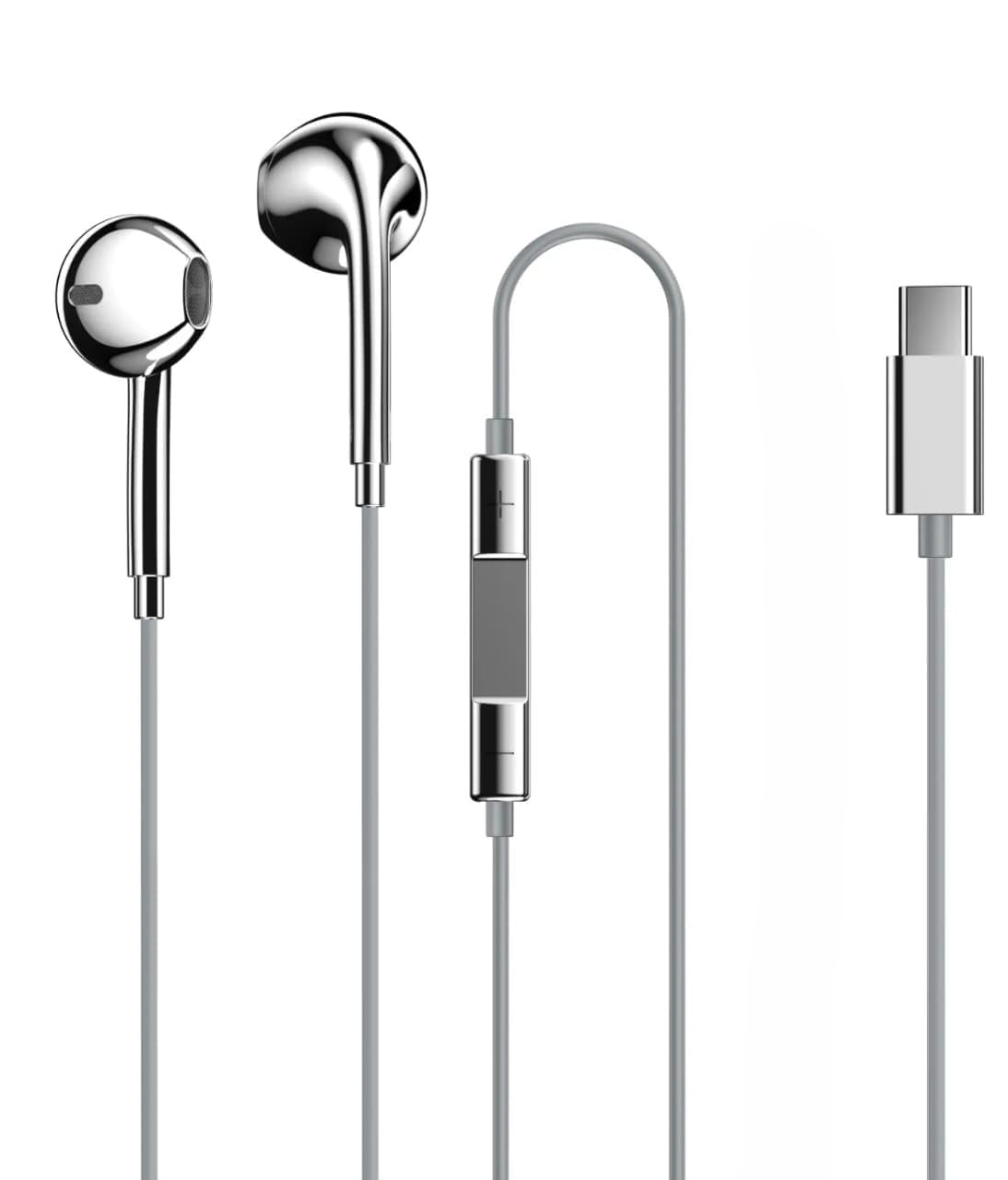 Type C Wired Earphones with 3.5mm Jack & Lightning Connector | In-Ear Earphones with HD Mic & Remote | Stereo Bass Headphones for Android, iPhone & Laptop